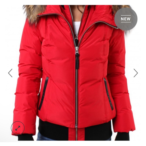 Mackage Jackets & Blazers - SOLD!! Women's Mackage Red Bomber Jacket XL Romane-R with Real Fur